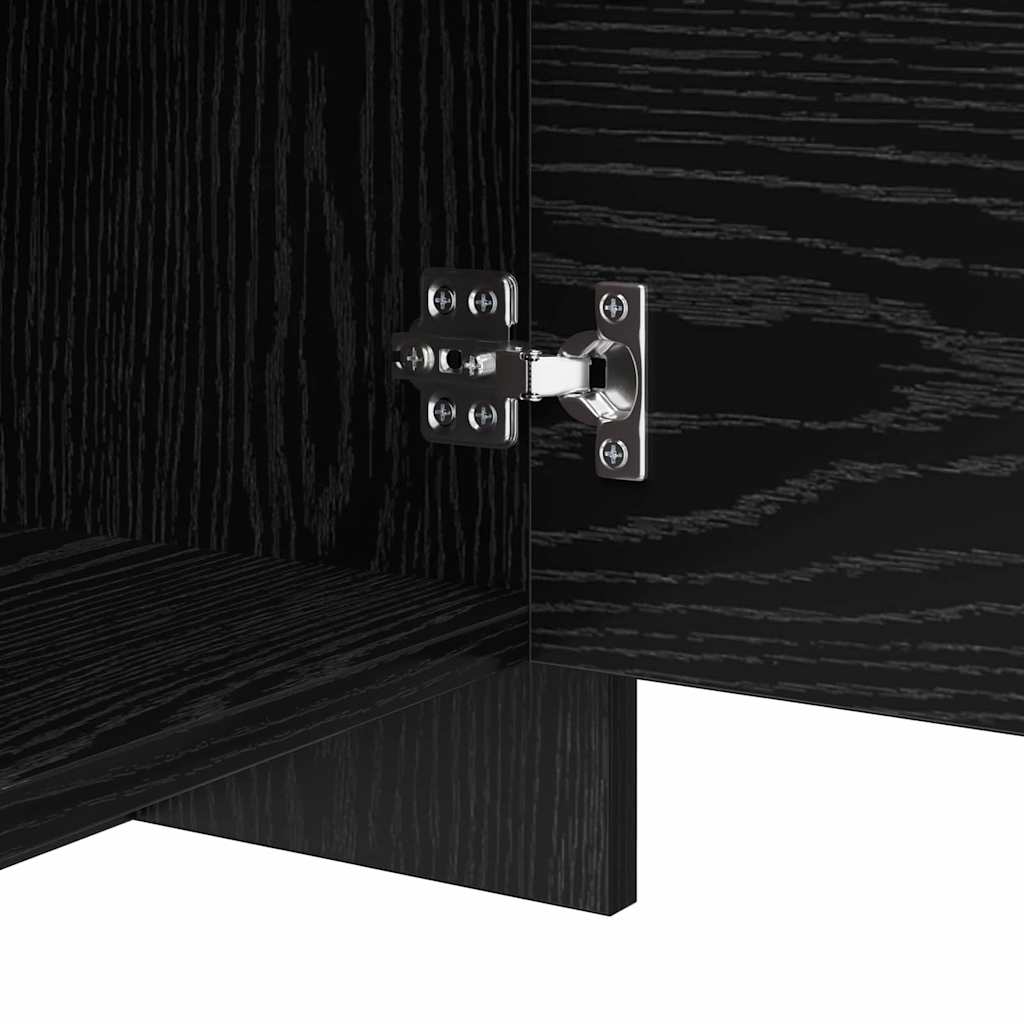 Bedside Cabinet Black oak 45 x 34 x 44.5 cm Engineered wood