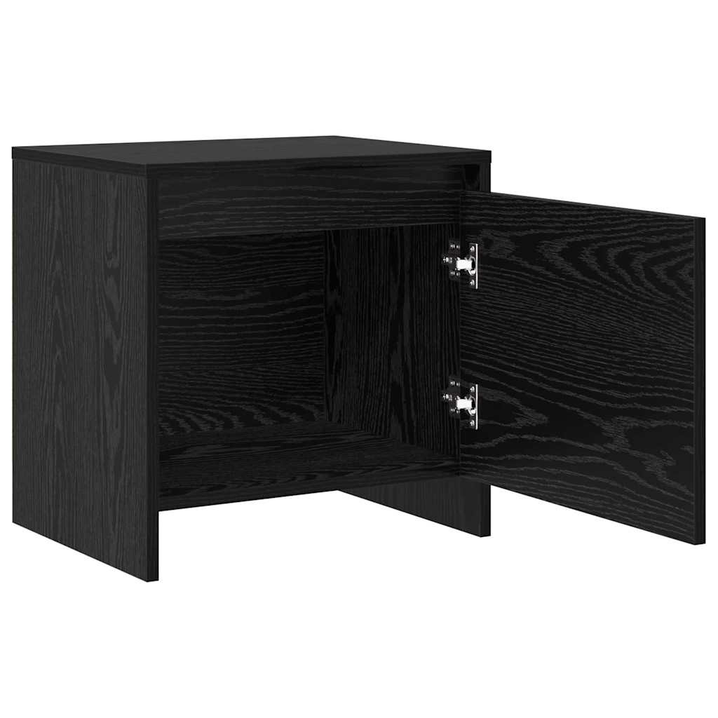 Bedside Cabinet Black oak 45 x 34 x 44.5 cm Engineered wood