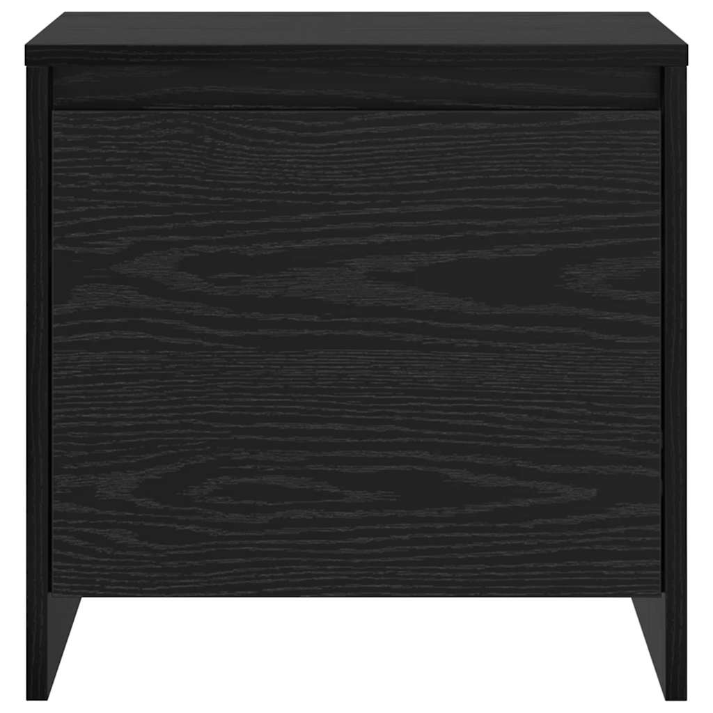 Bedside Cabinet Black oak 45 x 34 x 44.5 cm Engineered wood