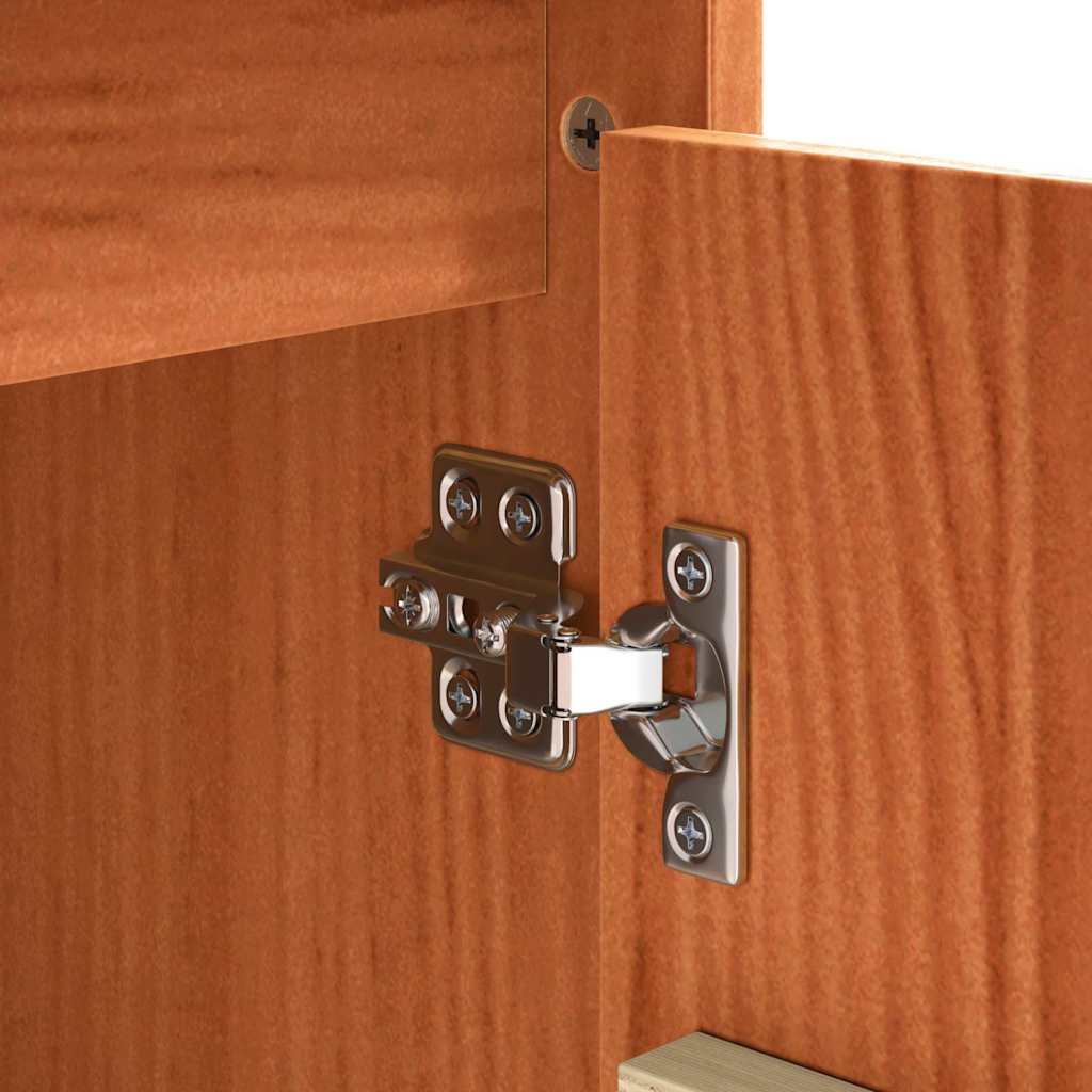 Sideboard Brown 111 x 34 x 60 cm Solid Pine wood