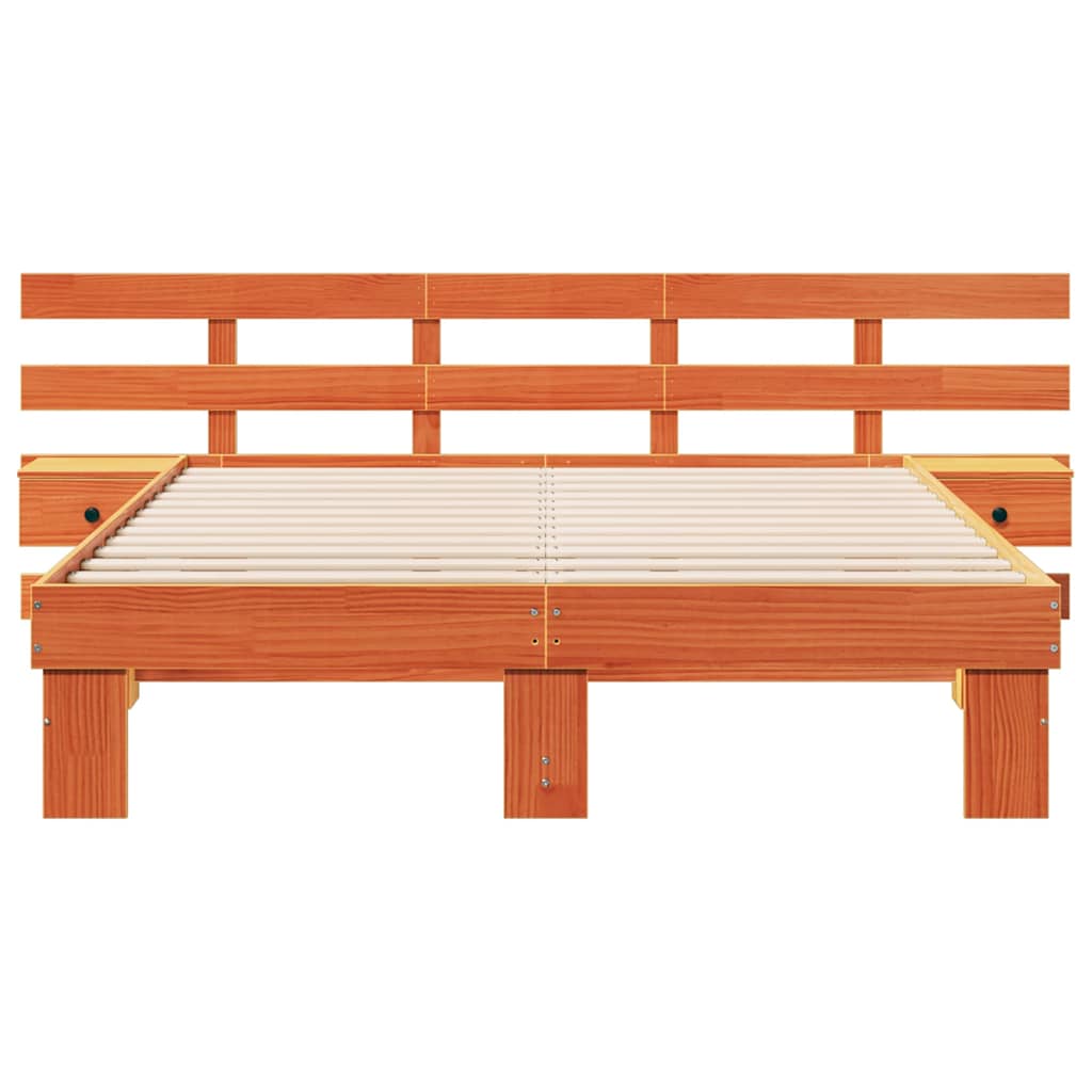 Bed Frame with Drawer Brown 160 x 200 cm