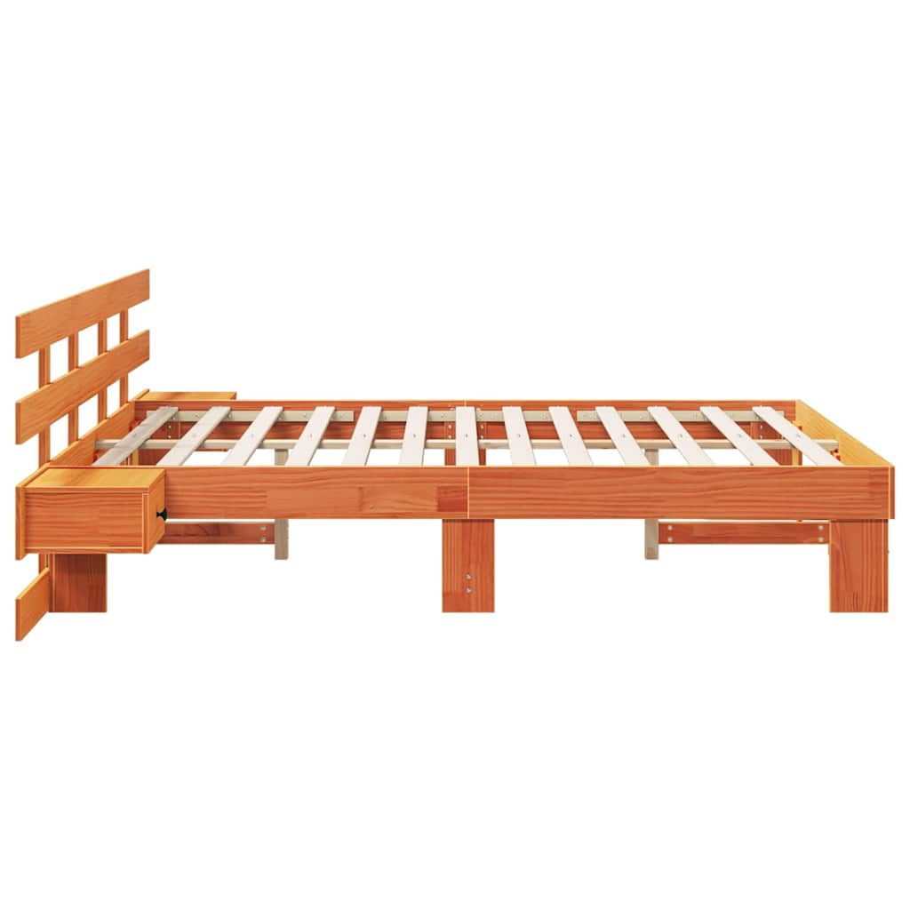 Bed Frame with Drawer Brown 160 x 200 cm