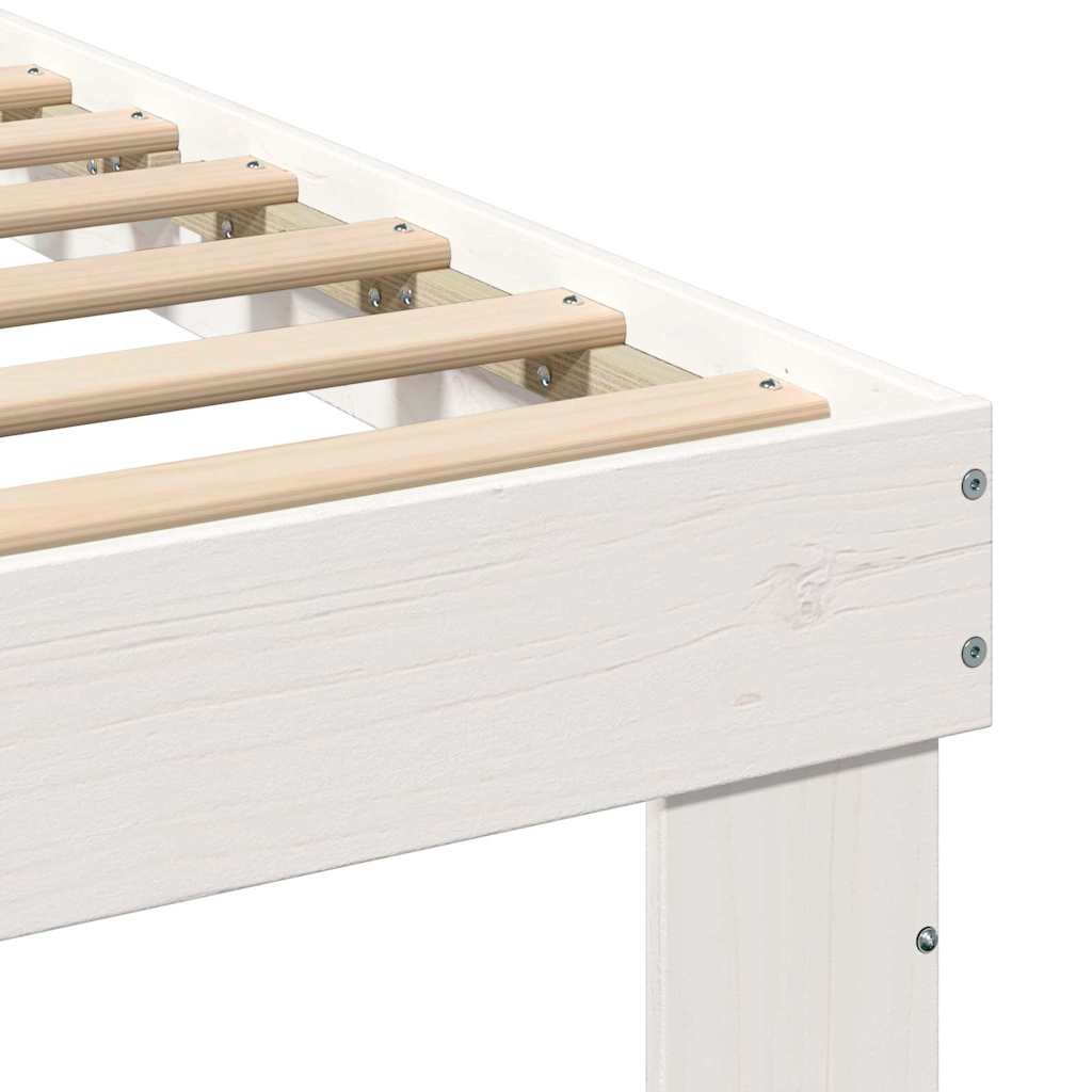 Bed Frame with Drawer White 150 x 200 cm Wood