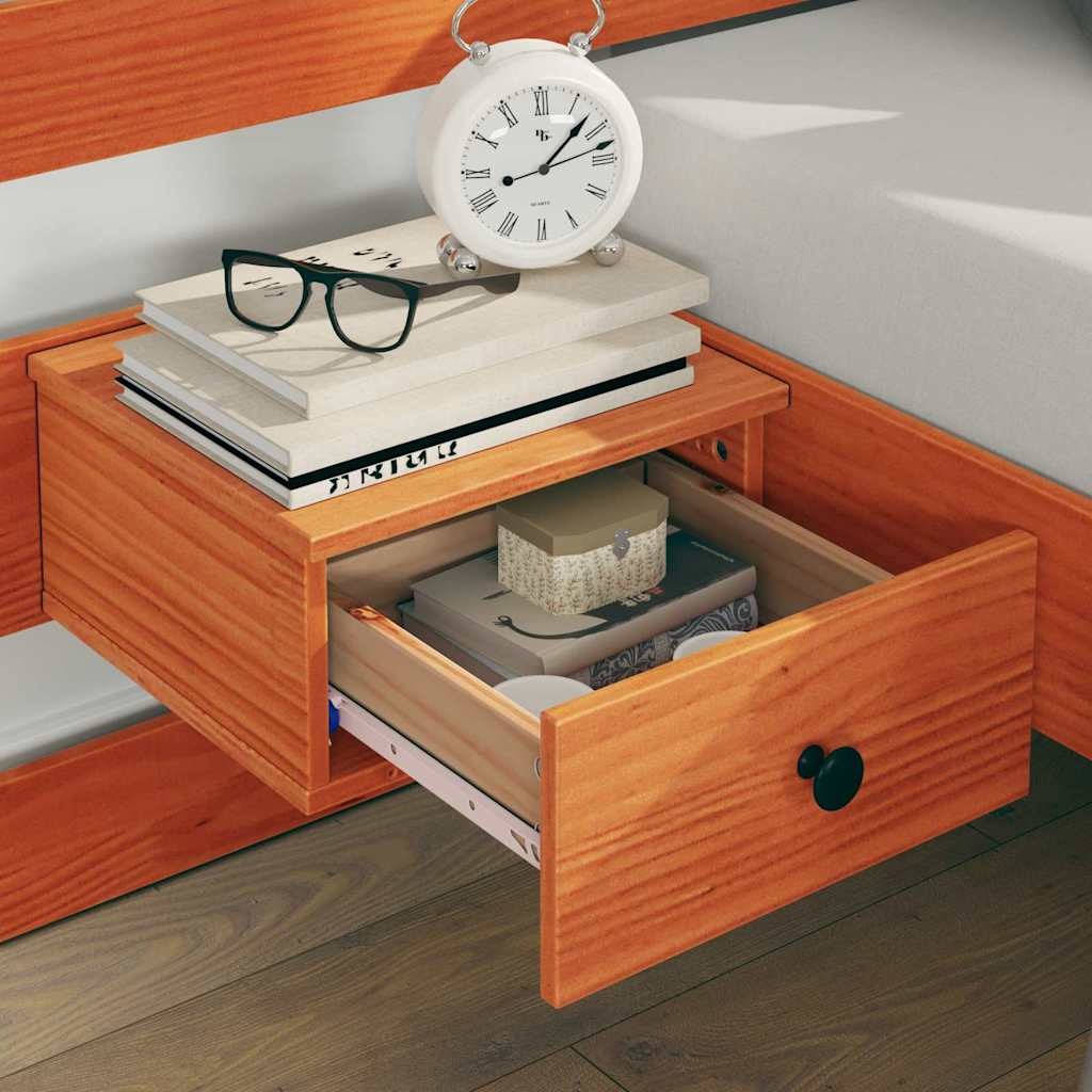 Bed Frame with Drawer Brown 140 x 200 cm