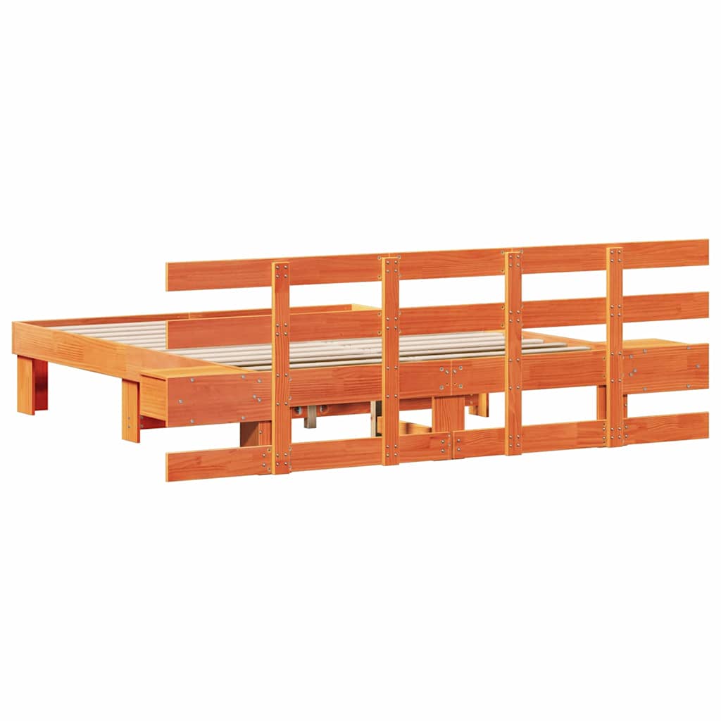 Bed Frame with Drawer Brown 140 x 200 cm