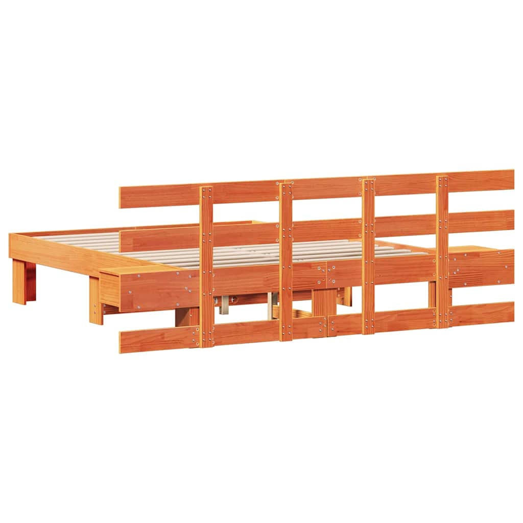 Bed Frame with Drawer Brown 140 x 190 cm