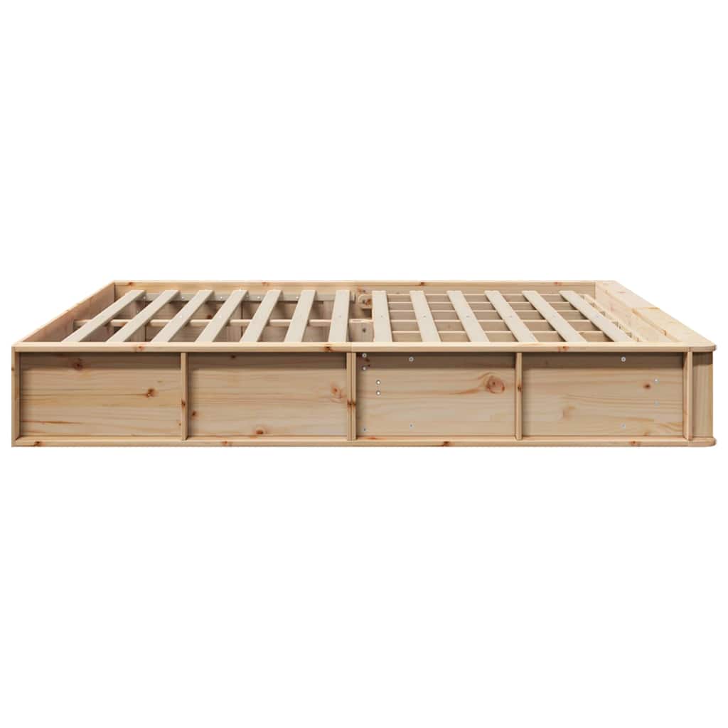 Bed Frame Solid Pine Wood 200 x 200 cm Solid Pine Wood