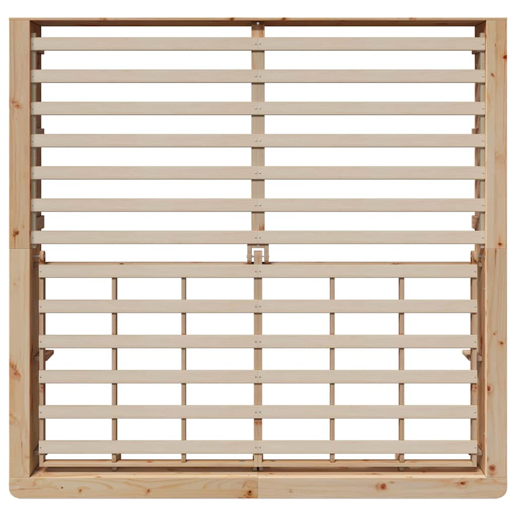 Bed Frame Solid Pine Wood 200 x 200 cm Solid Pine Wood