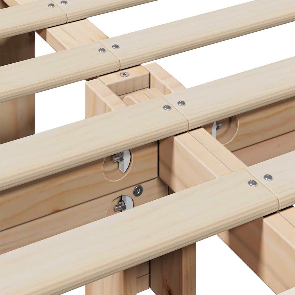 Bed Frame Solid Pine Wood 180 x 200 cm Solid Pine Wood