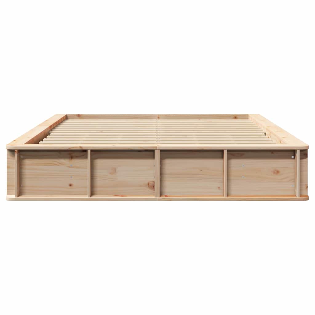 Bed Frame Solid Pine Wood 160 x 200 cm Solid Pine Wood