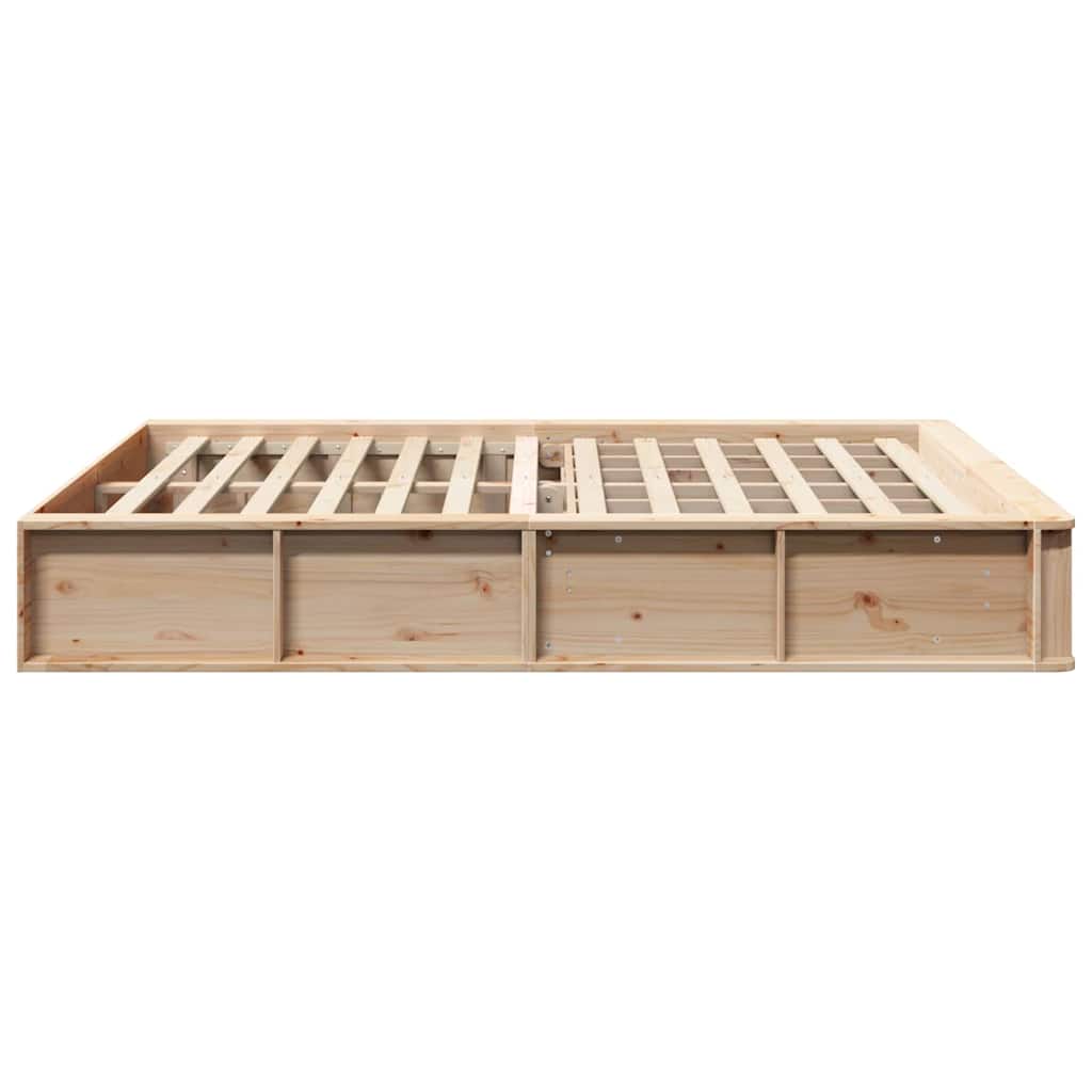 Bed Frame Solid Pine Wood 160 x 200 cm Solid Pine Wood