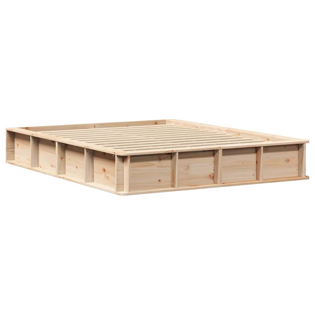 Bed Frame Solid Pine Wood 150 x 200 cm Solid Pine Wood