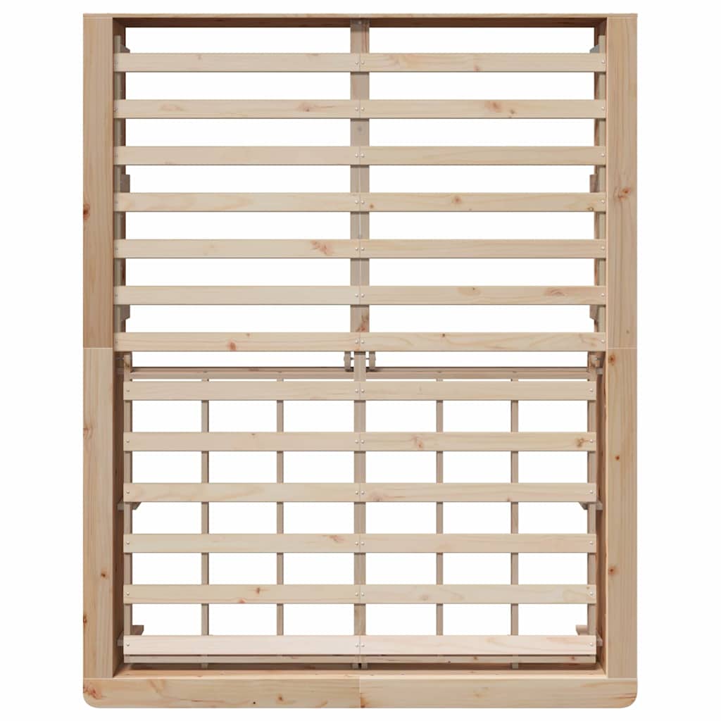 Bed Frame Solid Pine Wood 150 x 200 cm Solid Pine Wood
