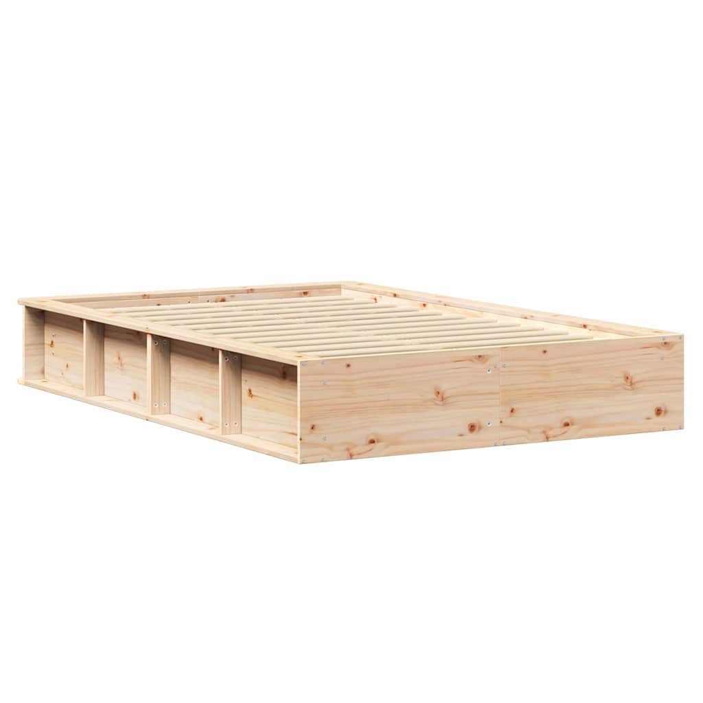 Bed Frame Solid Pine Wood 140 x 200 cm Solid Pine Wood