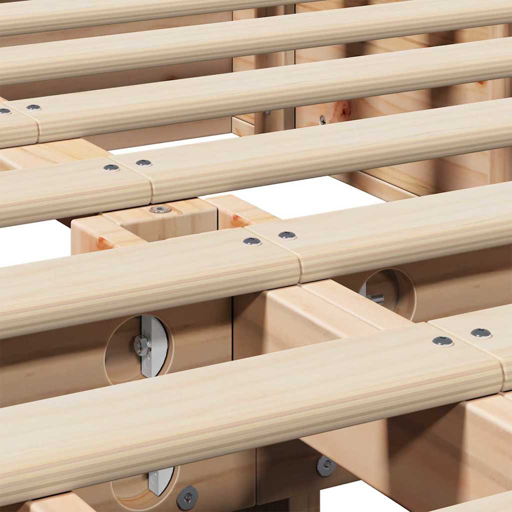 Bed Frame Solid Pine Wood 120 x 200 cm Solid Pine Wood