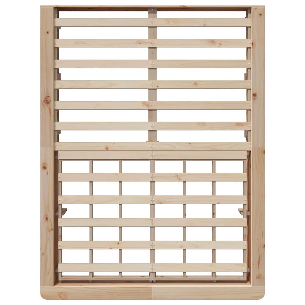 Bed Frame Solid Pine Wood 140 x 190 cm Solid Pine Wood