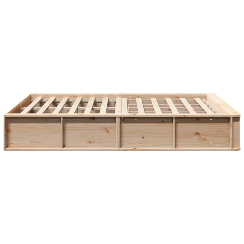 Bed Frame Solid Pine Wood 120 x 190 cm Solid Pine Wood