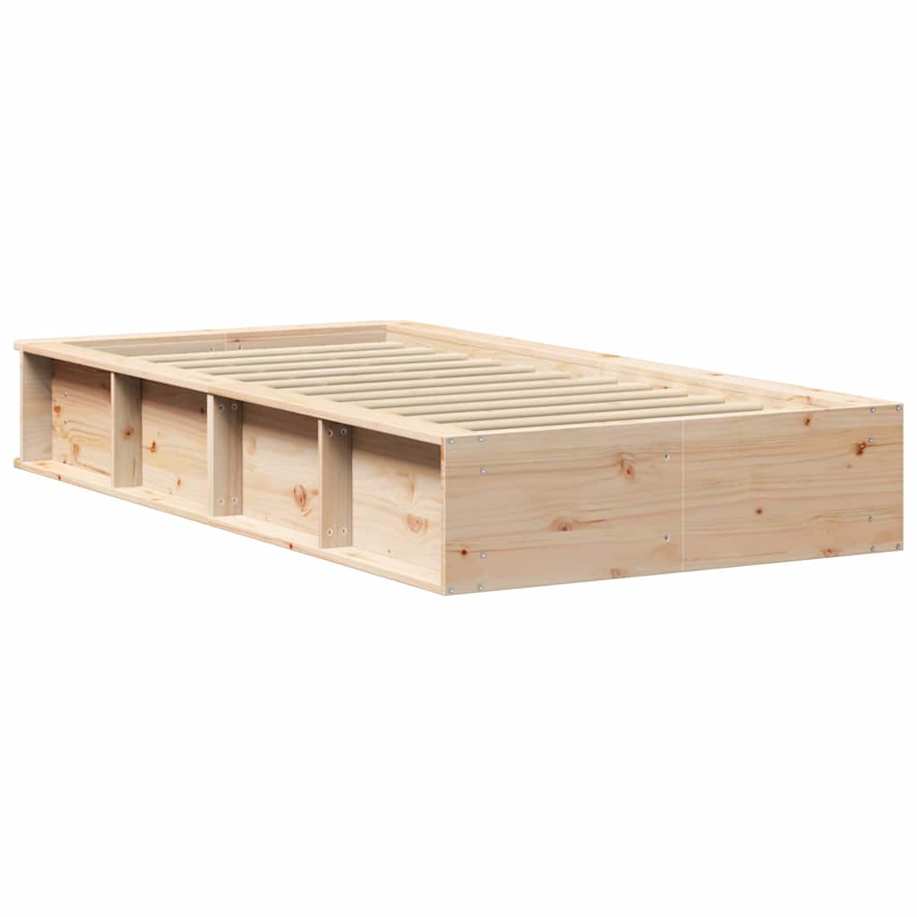 Bed Frame Solid Pine Wood 100 x 200 cm Solid Pine Wood
