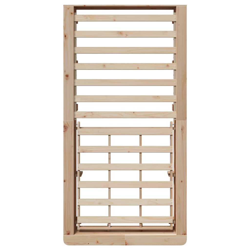 Bed Frame Solid Pine Wood 100 x 200 cm Solid Pine Wood