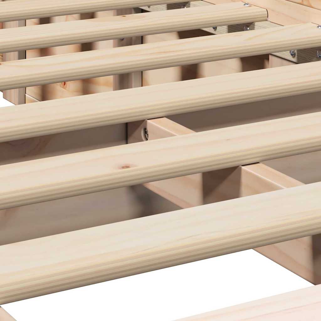 Bed Frame Solid Pine Wood 80 x 200 cm Solid Pine Wood