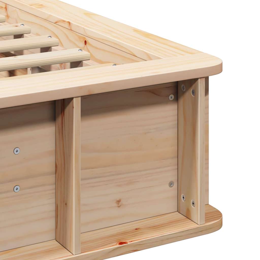 Bed Frame Solid Pine Wood 90 x 190 cm Solid Pine Wood