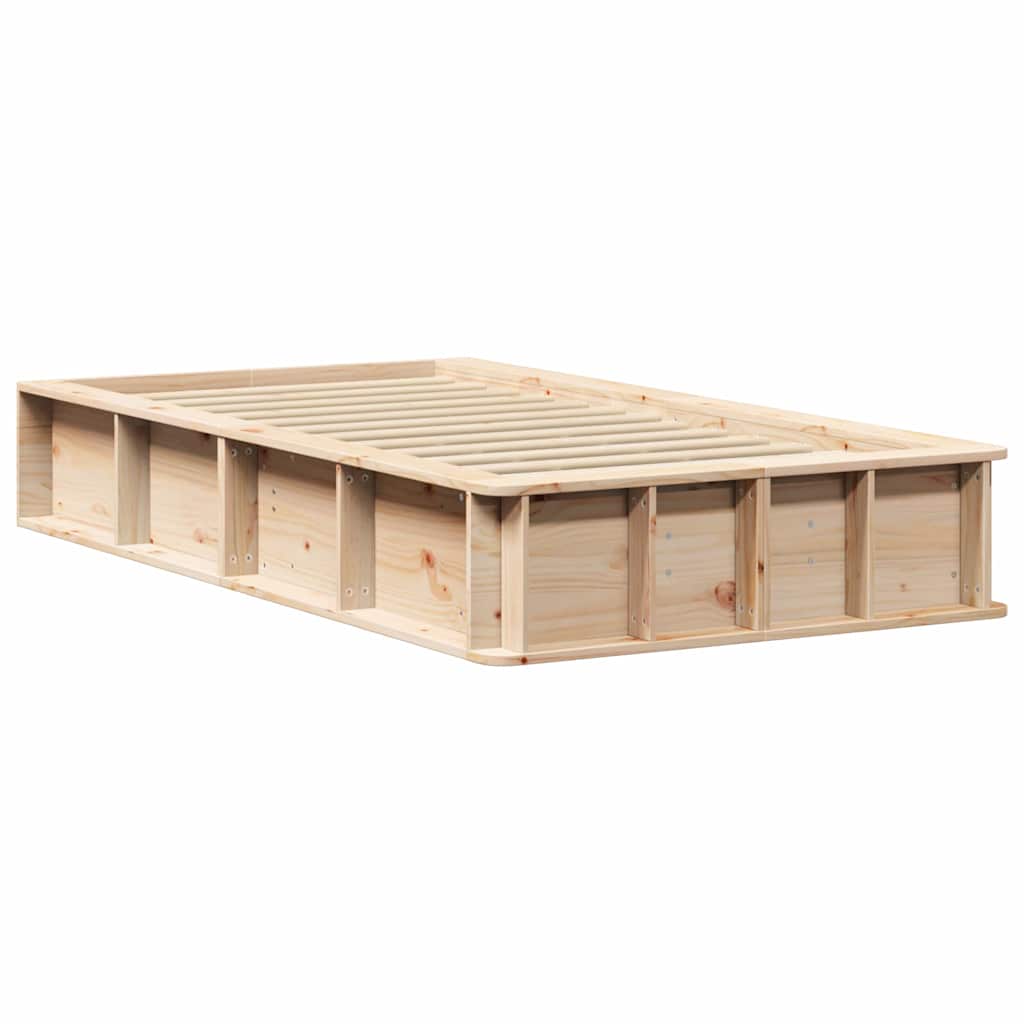 Bed Frame Solid Pine Wood 90 x 190 cm Solid Pine Wood
