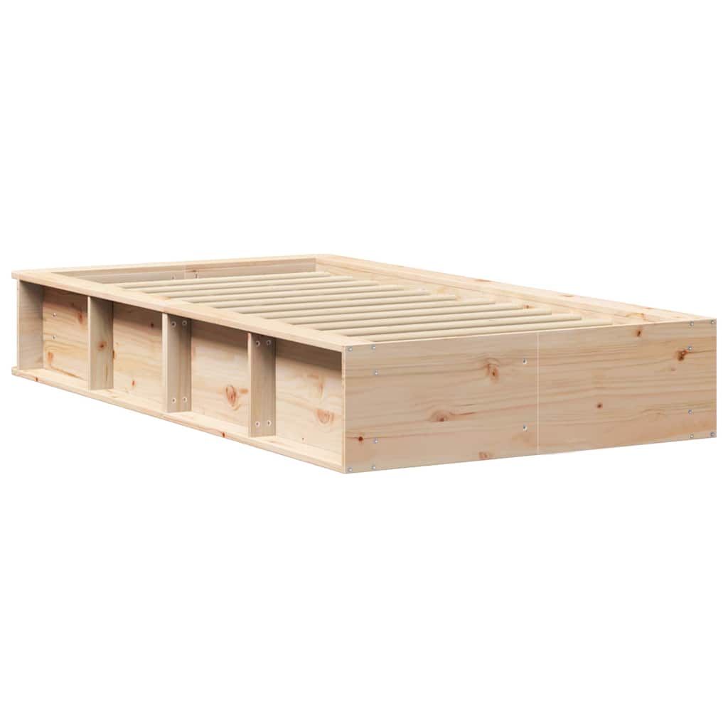 Bed Frame Solid Pine Wood 90 x 190 cm Solid Pine Wood