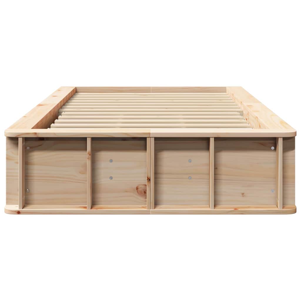 Bed Frame Solid Pine Wood 90 x 190 cm Solid Pine Wood