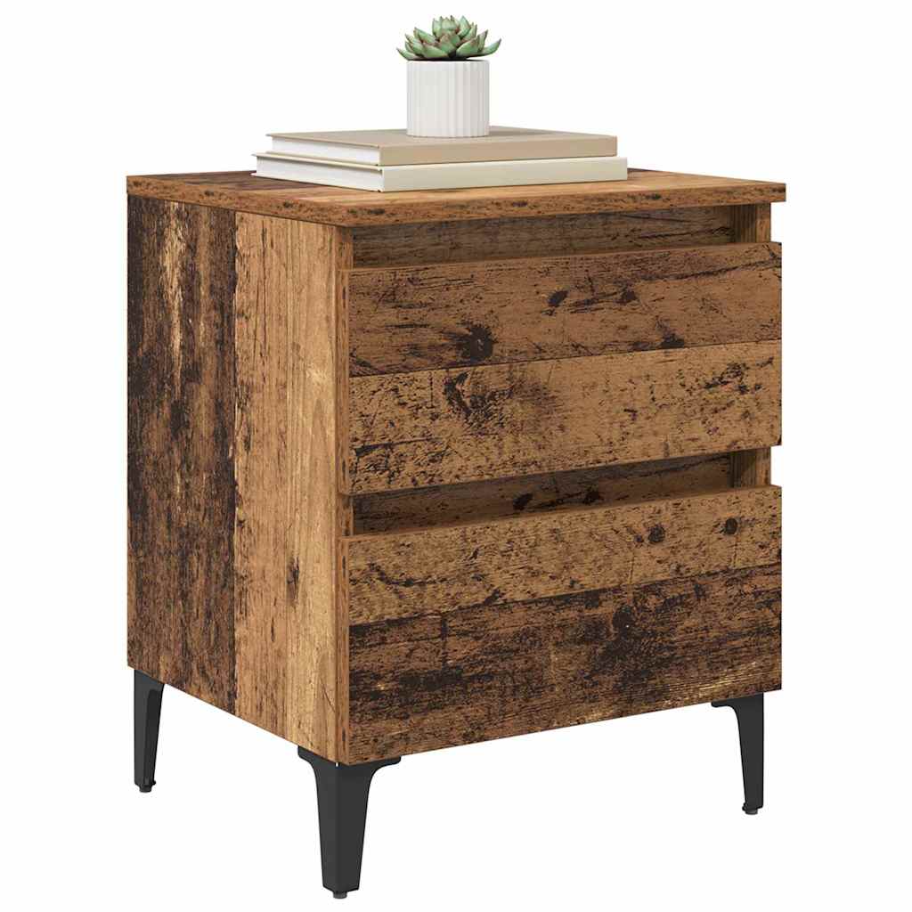 Bedside Cabinet 2 pcs Old wood 40 x 35 x 50 cm Engineered wood