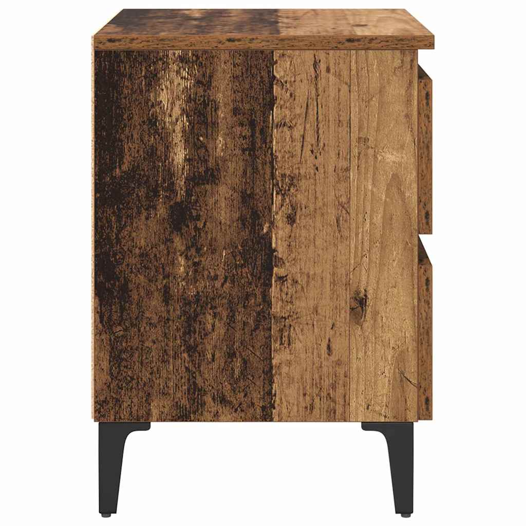 Bedside Cabinet 2 pcs Old wood 40 x 35 x 50 cm Engineered wood