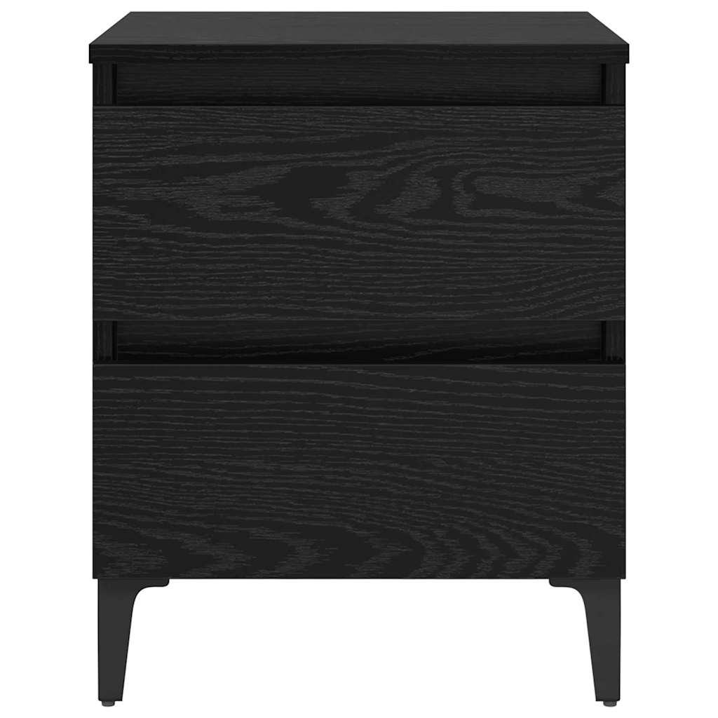 Bedside Cabinet Black oak 40 x 35 x 50 cm Engineered wood