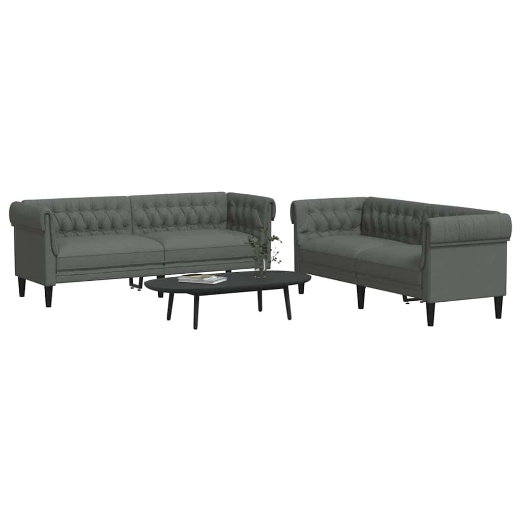 Sofa Set Dark grey Fabric