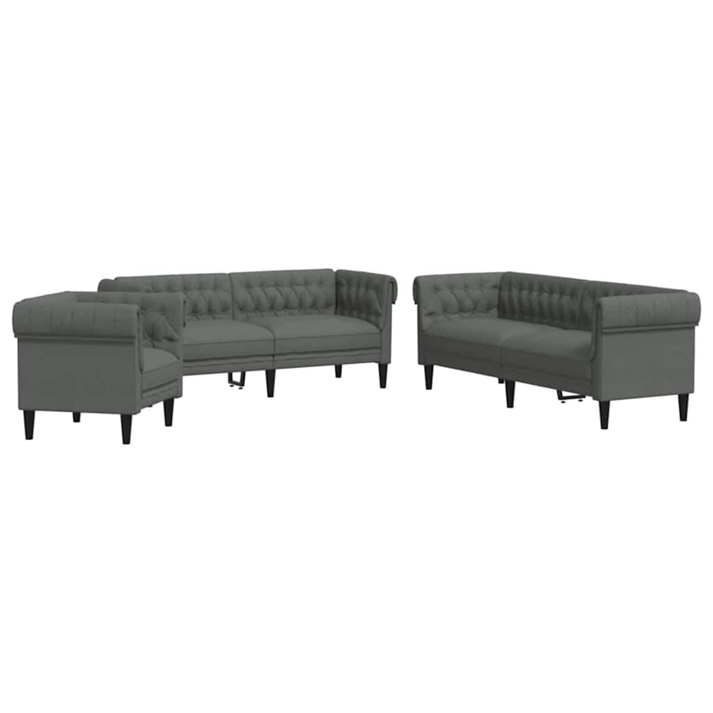 Sofa Set Dark grey Fabric