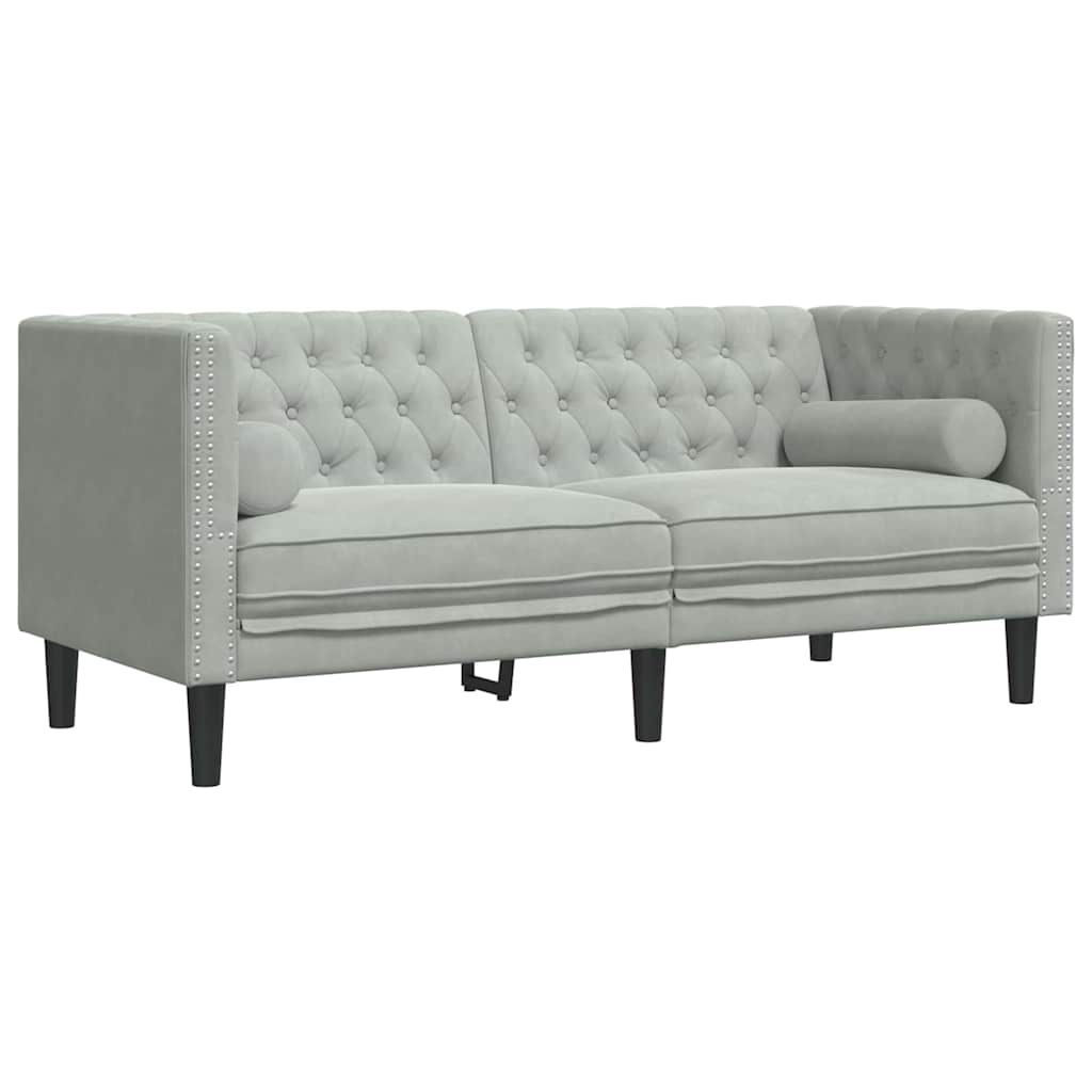 Sofa Set Light grey Velvet