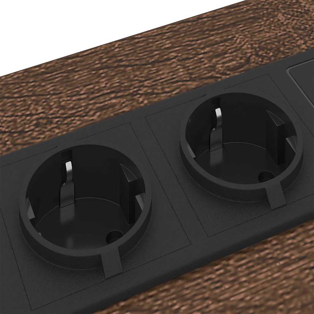 Bedside Table Brown oak 30 x 48 x 61 cm Engineered wood