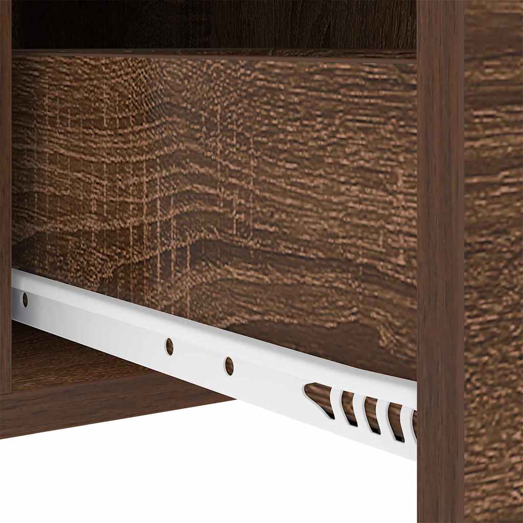 Bedside Table Brown oak 30 x 48 x 61 cm Engineered wood