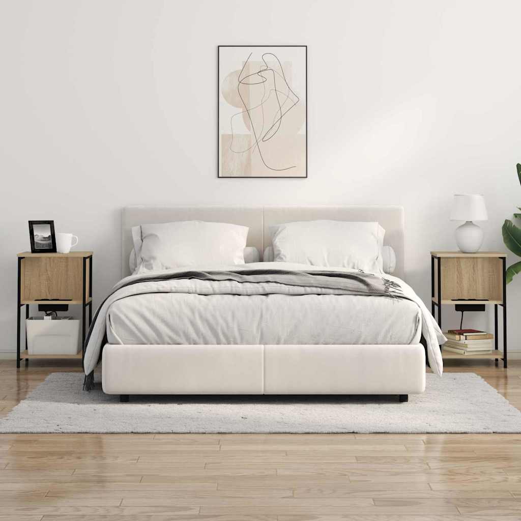 Bedside Cabinet 2 pcs Sonoma oak 38 x 31 x 61 cm
