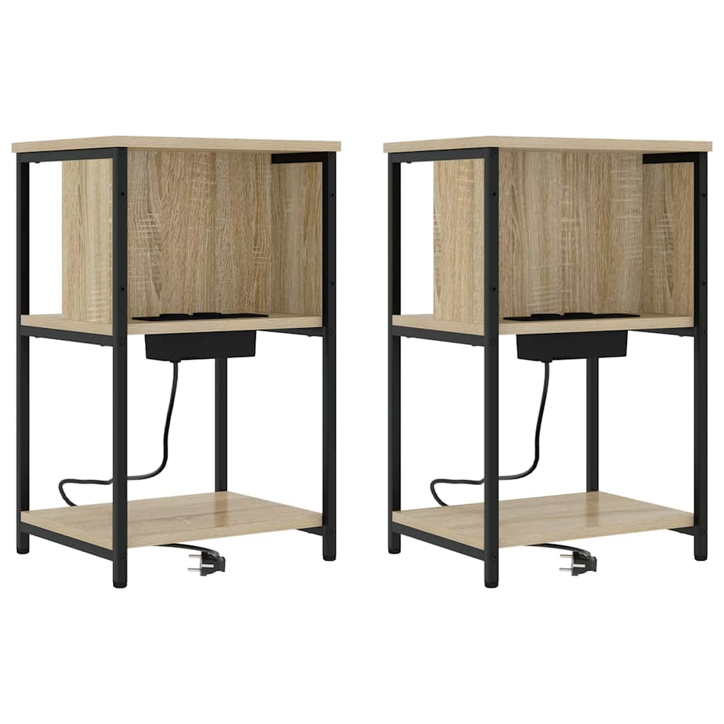 Bedside Cabinet 2 pcs Sonoma oak 38 x 31 x 61 cm