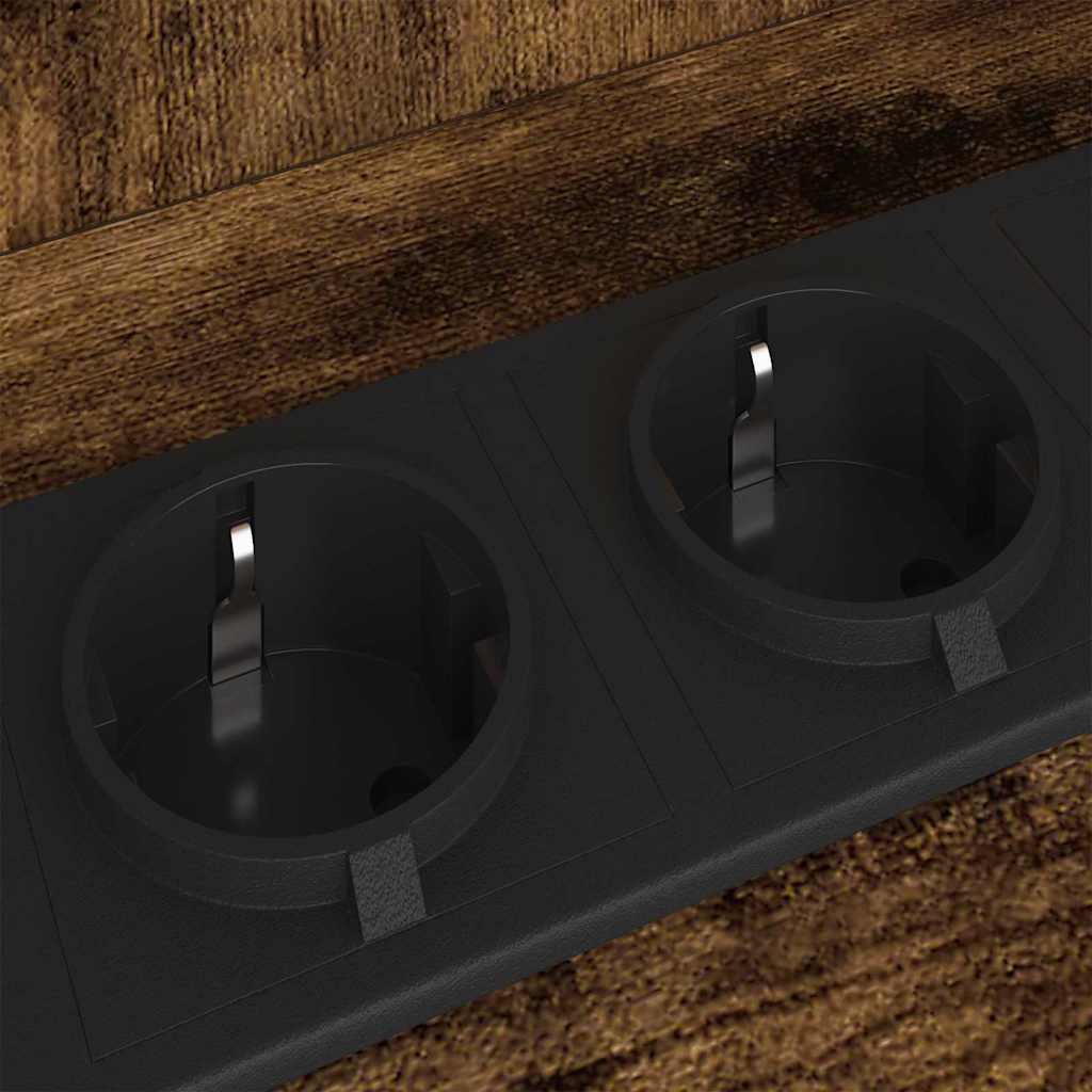 Bedside Cabinet Smoked oak 38 x 31 x 61 cm Engineered wood