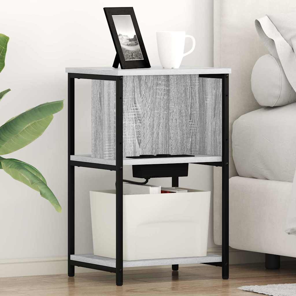 Bedside Cabinet 2 pcs Grey sonoma 38 x 31 x 61 cm