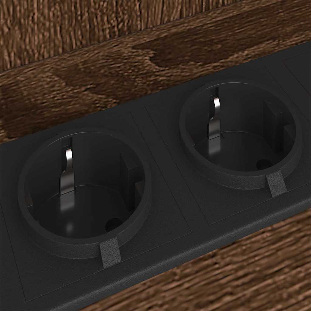 Bedside Cabinet 2 pcs Brown oak 38 x 31 x 61 cm Engineered wood