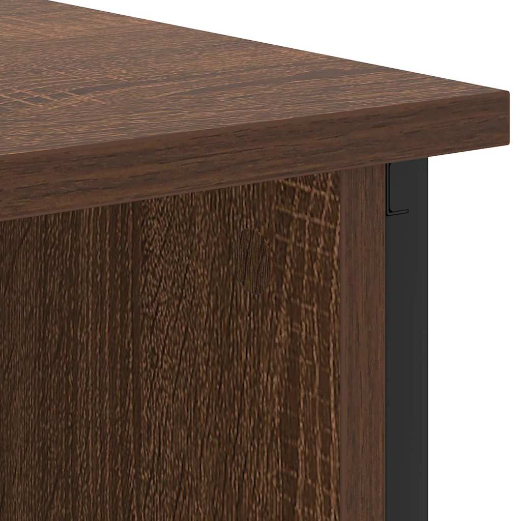 Bedside Cabinet 2 pcs Brown oak 38 x 31 x 61 cm Engineered wood