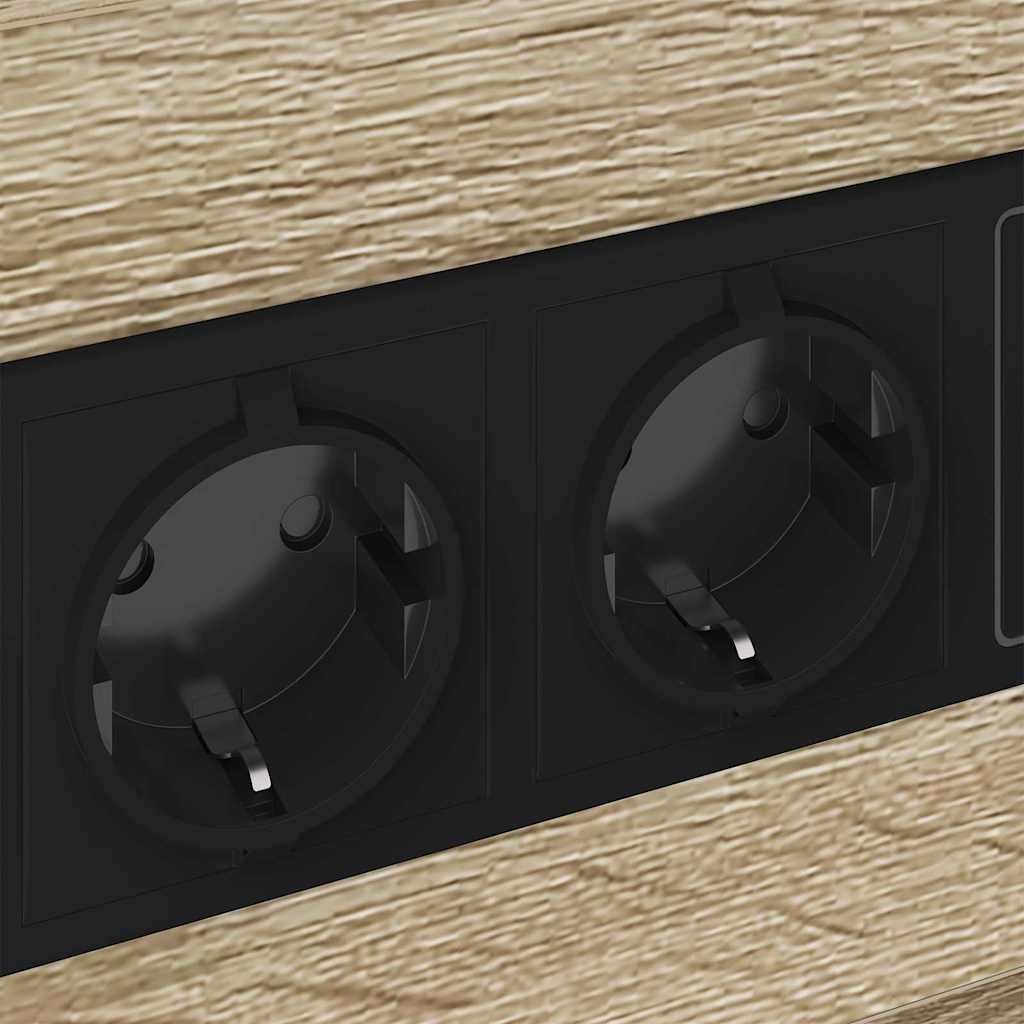 Bedside Cabinet with Charging Station with Drawer Sonoma Oak