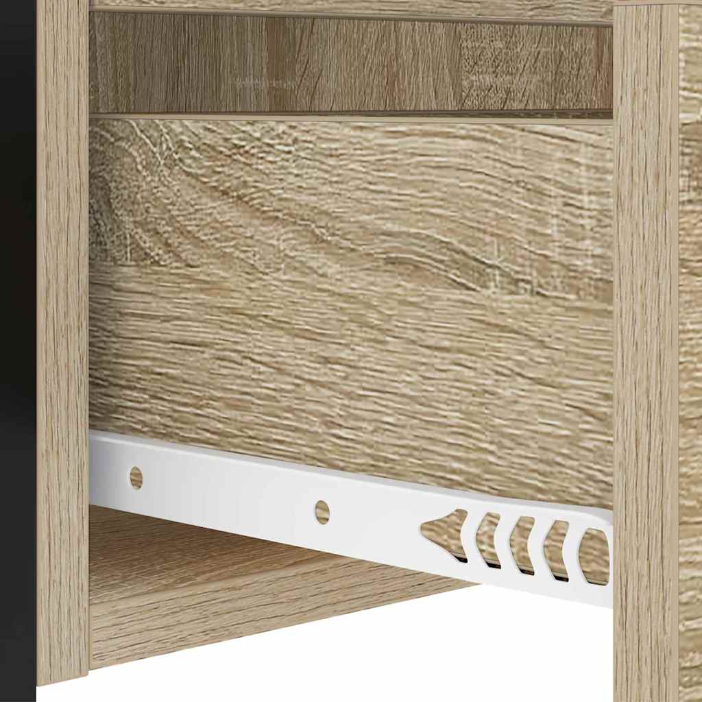 Bedside Cabinet with Charging Station with Drawer Sonoma Oak