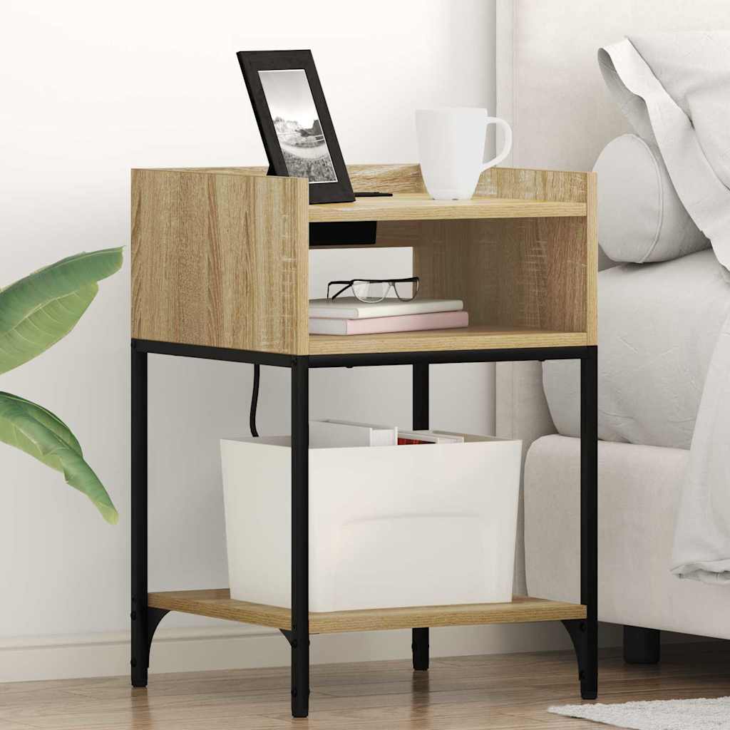 Bedside Table Sonoma oak 40 x 40 x 61 cm Engineered wood