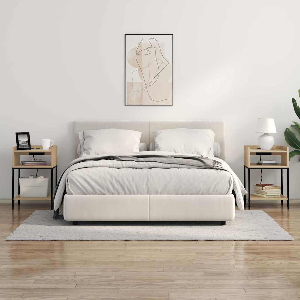 Bedside Table Sonoma oak 40 x 40 x 61 cm Engineered wood