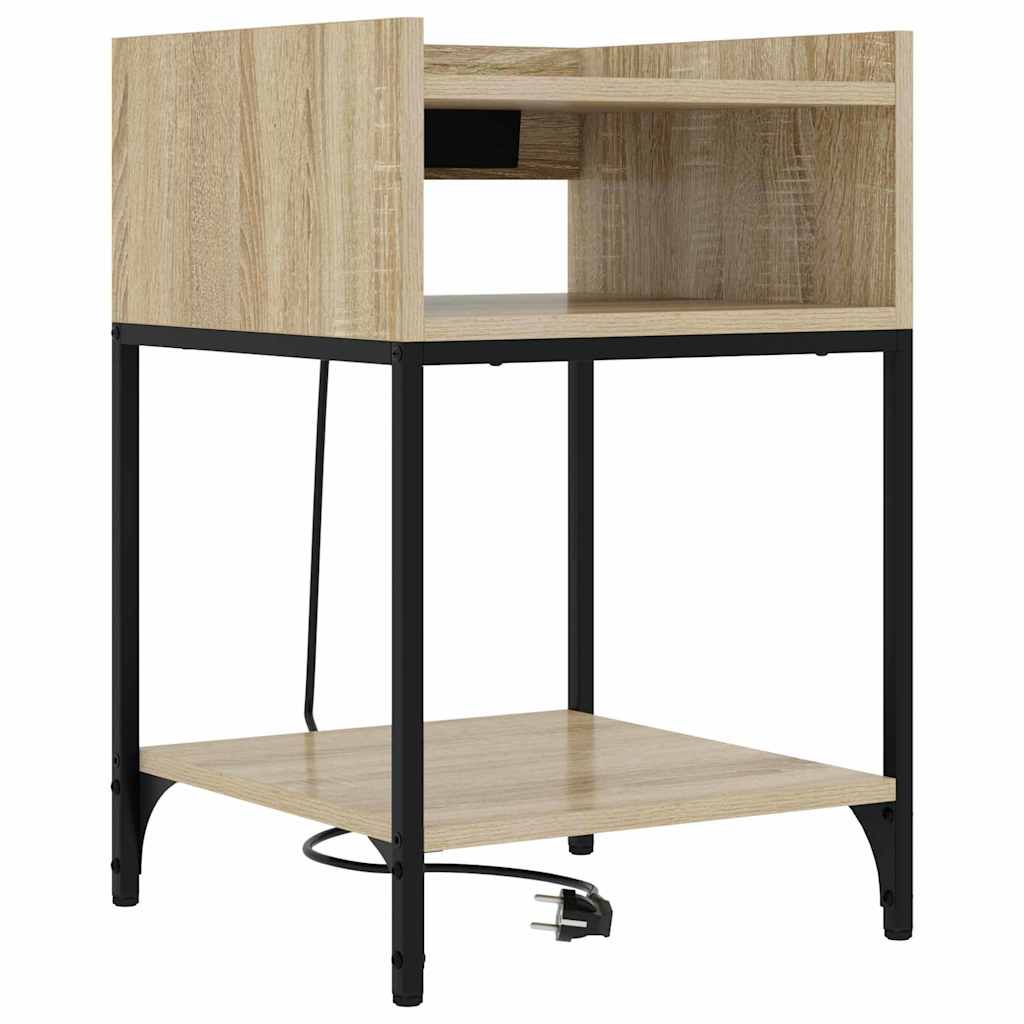 Bedside Table Sonoma oak 40 x 40 x 61 cm Engineered wood