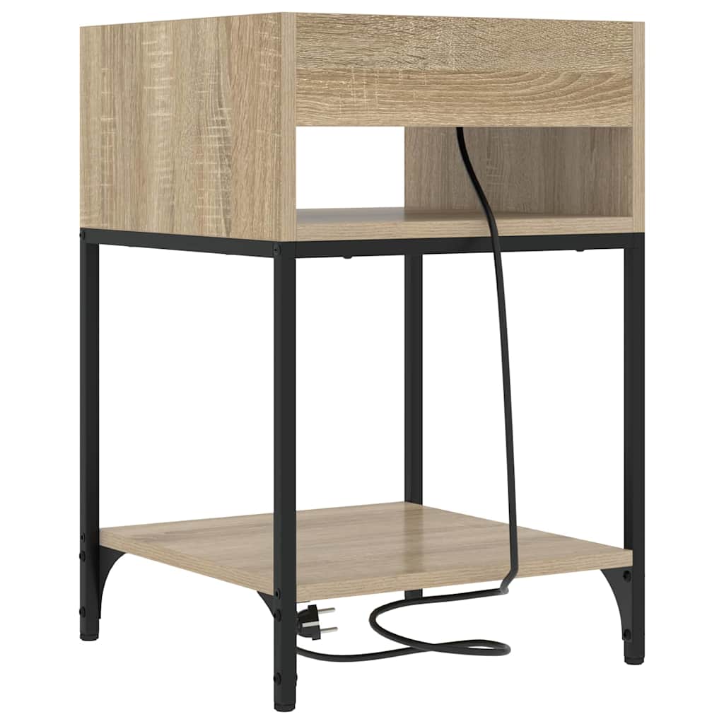 Bedside Table 2 pcs Sonoma oak 40 x 40 x 61 cm Engineered wood