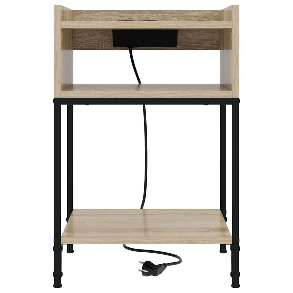 Bedside Table 2 pcs Sonoma oak 40 x 40 x 61 cm Engineered wood