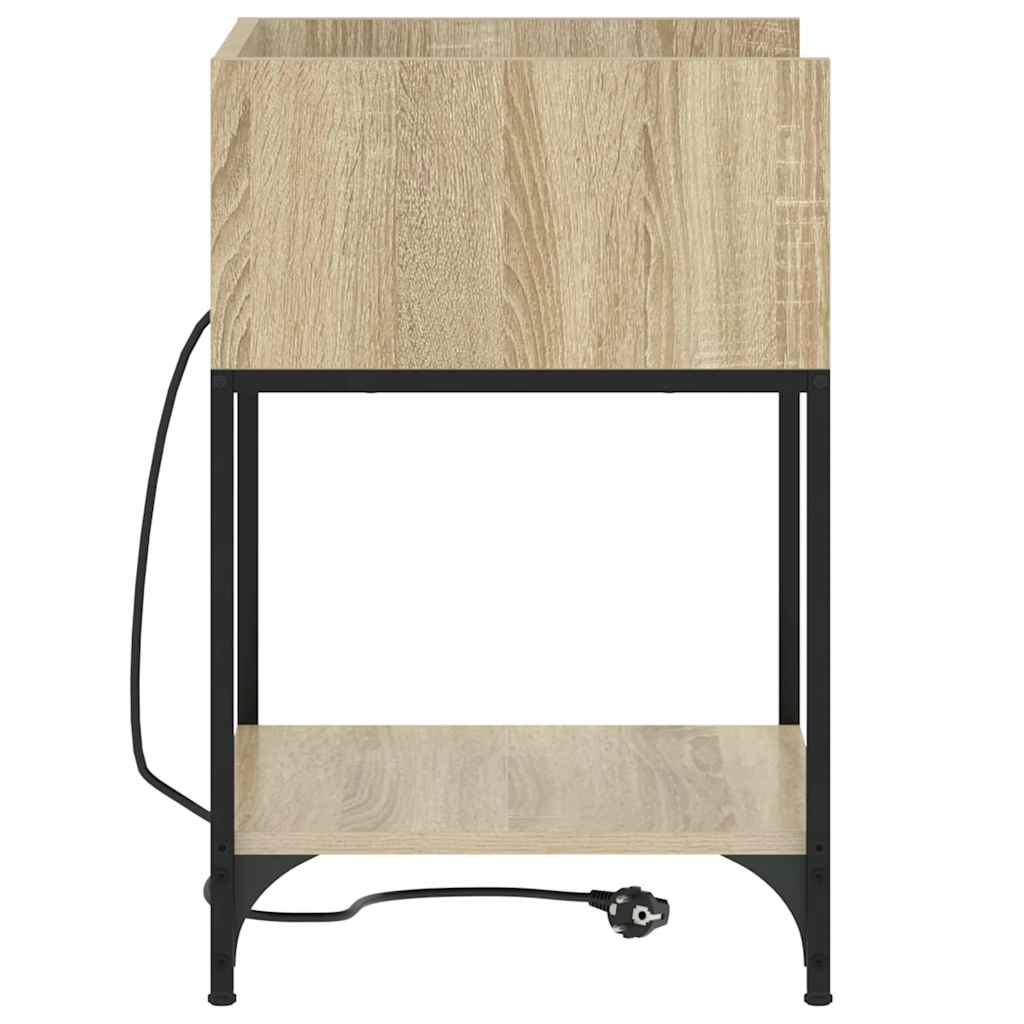 Bedside Table 2 pcs Sonoma oak 40 x 40 x 61 cm Engineered wood